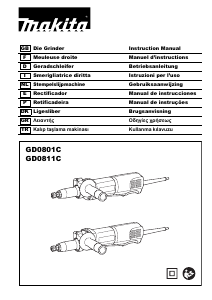 Kullanım kılavuzu Makita GD0801C Kalıpçı taşlama