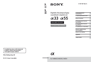 Használati útmutató Sony Alpha SLT-A55VL Digitális fényképezőgép