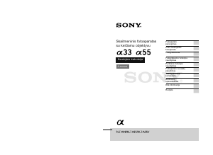 Vadovas Sony Alpha SLT-A55VY Skaitmeninis fotoaparatas