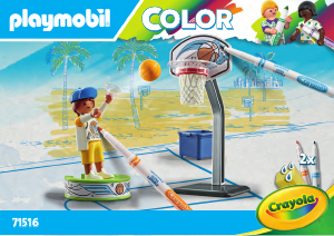 Brugsanvisning Playmobil set 71516 Color Playmobil Color Skater Basketball player