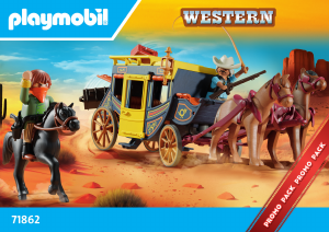 Bedienungsanleitung Playmobil set 71862 Western Postkutschenüberfall im Wilden Westen