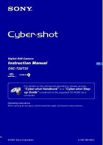 Manual Sony Cyber-shot DSC-T20 Digital Camera