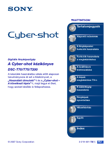 Használati útmutató Sony Cyber-shot DSC-T200 Digitális fényképezőgép