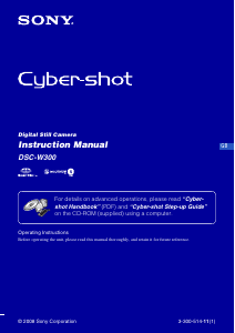Manual Sony Cyber-shot DSC-W300 Digital Camera