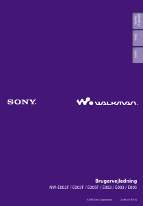 Brugsanvisning Sony NW-E002F Walkman Mp3 afspiller