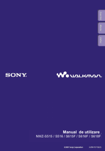 Manual Sony NWZ-S618F Walkman Mp3 player