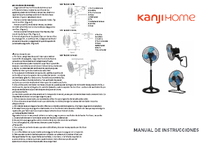 Manual de uso Kanji KJH-FH1506 Ventilador