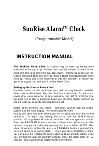 Handleiding BioBrite SunRise Wake-up Light