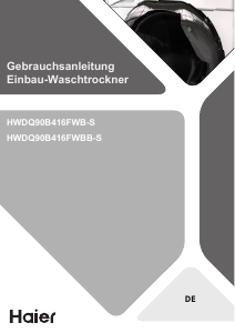 Bedienungsanleitung Haier HWDQ90B416FWBB Waschtrockner