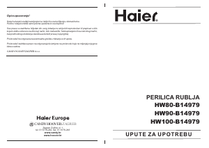 Priručnik Haier HW80-B14979 Stroj za pranje rublja