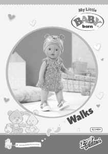 Manual Baby Born Walks Boneca