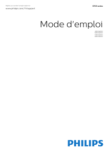 Mode d’emploi Philips 50PUS6703 Téléviseur LED