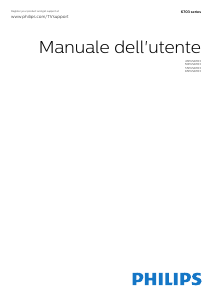 Manuale Philips 50PUS6703 LED televisore