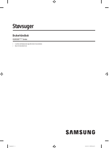 Bruksanvisning Samsung VS20C852FTB Støvsuger