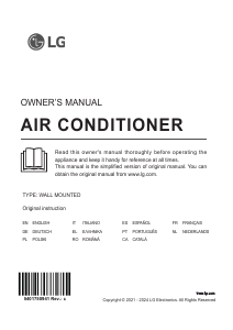 Manual LG S12EC Aer condiționat