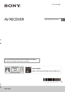 Bruksanvisning Sony XAV-1600 Bilradio
