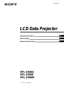 Mode d’emploi Sony VPL-S500M Projecteur