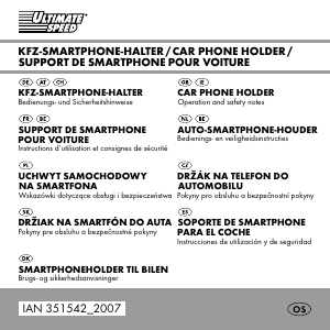 Manuál Ultimate Speed IAN 351542 Držák na telefon