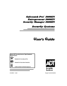 Handleiding ADT Security Manager 3000EN Alarmsysteem