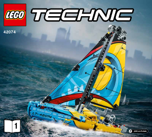 Manual Lego set 42074 Technic Iate de corrida