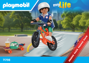 Manual Playmobil set 71798 My Life Skateboard com rampa