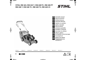 Manuál Stihl RM 448 TC Travní sekačka