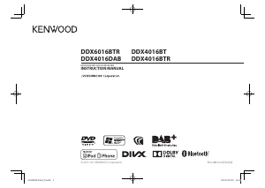 Bruksanvisning Kenwood DDX4016BT Bilradio