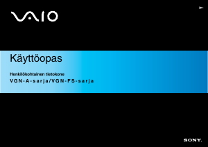 Käyttöohje Sony Vaio VGN-FS285H Kannettava tietokone