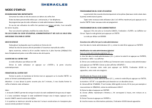 Mode d’emploi Heracles CFE1 Coffre-fort
