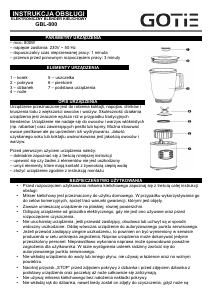 Instrukcja GOTIE GBL-800 Blender