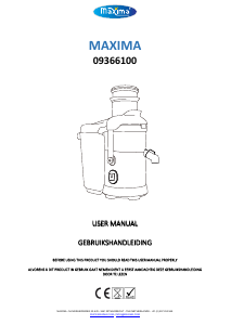 Bruksanvisning Maxima 09366100 Juicepress