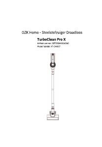 Handleiding OZK TurboClean Pro X Stofzuiger