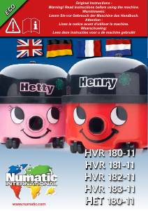 Mode d’emploi Numatic HVR 181-11 Henry Aspirateur