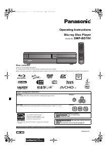 Manual Panasonic DMP-BD70 Blu-ray Player