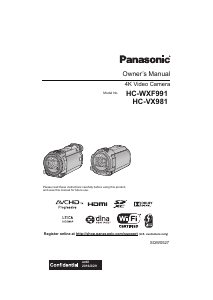 Handleiding Panasonic HC-VX981K Camcorder