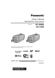Manual Panasonic HC-W580K Camcorder