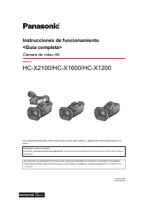 Manual de uso Panasonic HC-X1200 Videocámara
