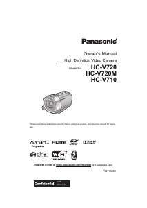 Handleiding Panasonic HC-V720K Camcorder