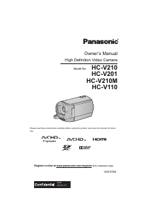 Manual Panasonic HC-V201 Camcorder