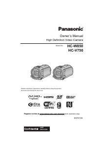 Manual Panasonic HC-V750K Camcorder
