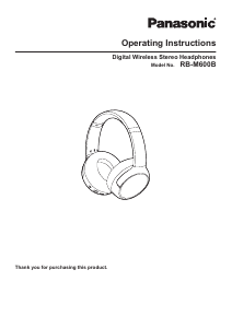 Manual Panasonic RB-M600BK Headphone