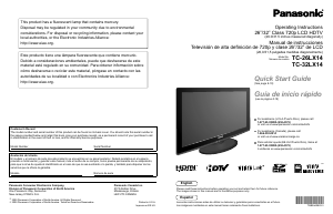 Bruksanvisning Panasonic TC-26LX14 LCD TV