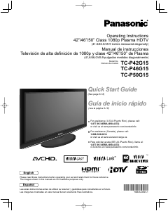 Bruksanvisning Panasonic TC-P42G15 Plasma TV