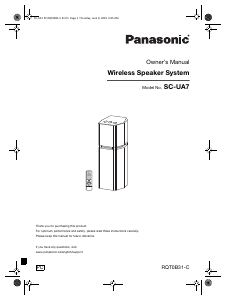 Mode d’emploi Panasonic SC-UA7K Haut-parleur
