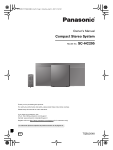 Bruksanvisning Panasonic SC-HC295K Stereoanläggning