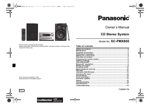 Handleiding Panasonic SC-PMX800 Stereoset