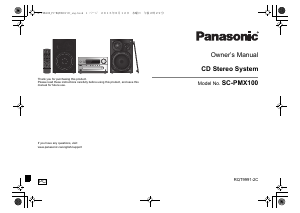 Bruksanvisning Panasonic SC-PMX100S Stereoanläggning