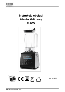 Instrukcja Caso B 3000 Blender
