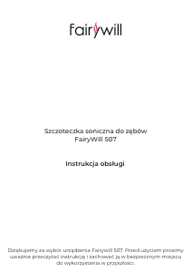 Instrukcja FairyWill 507 Szczoteczka elektryczna