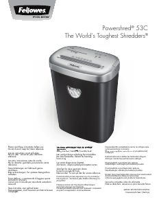 Használati útmutató Fellowes 53C Powershred Iratmegsemmisítő